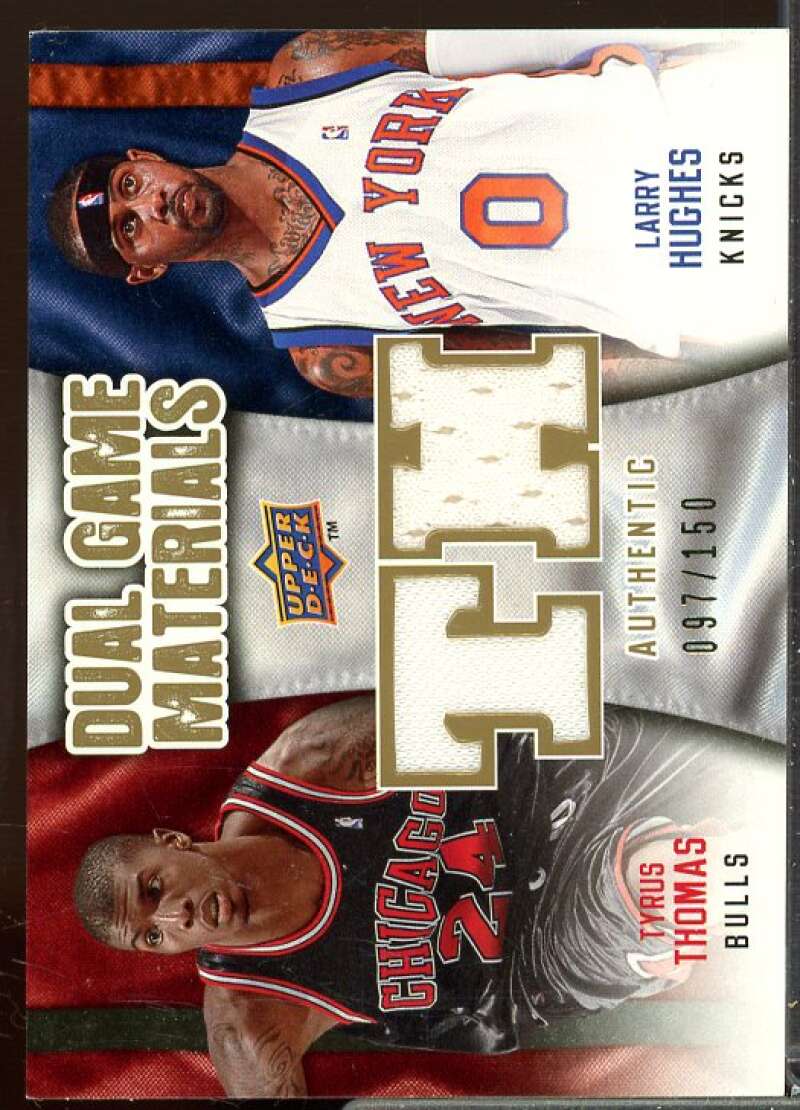 Larry Hughes/Tyrus Thomas 2009-10 Upper Deck Game Materials Dual Gold #DGHT  Image 1