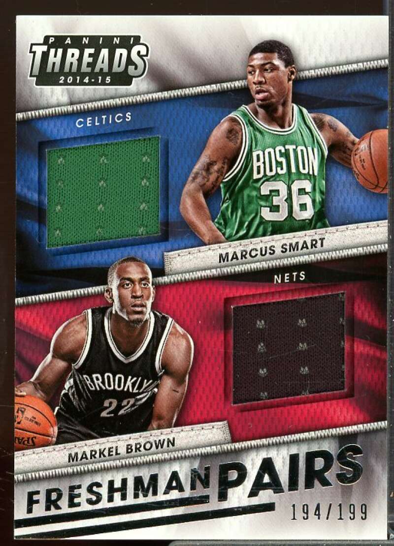 Marcus Smart/Markel Brown 2014-15 Panini Threads Freshman Pairs Jerseys #16  Image 1