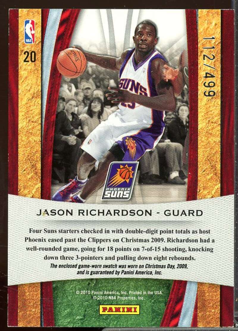 Jason Richardson 2009-10 Panini Season Update Christmass Materials #20  Image 2