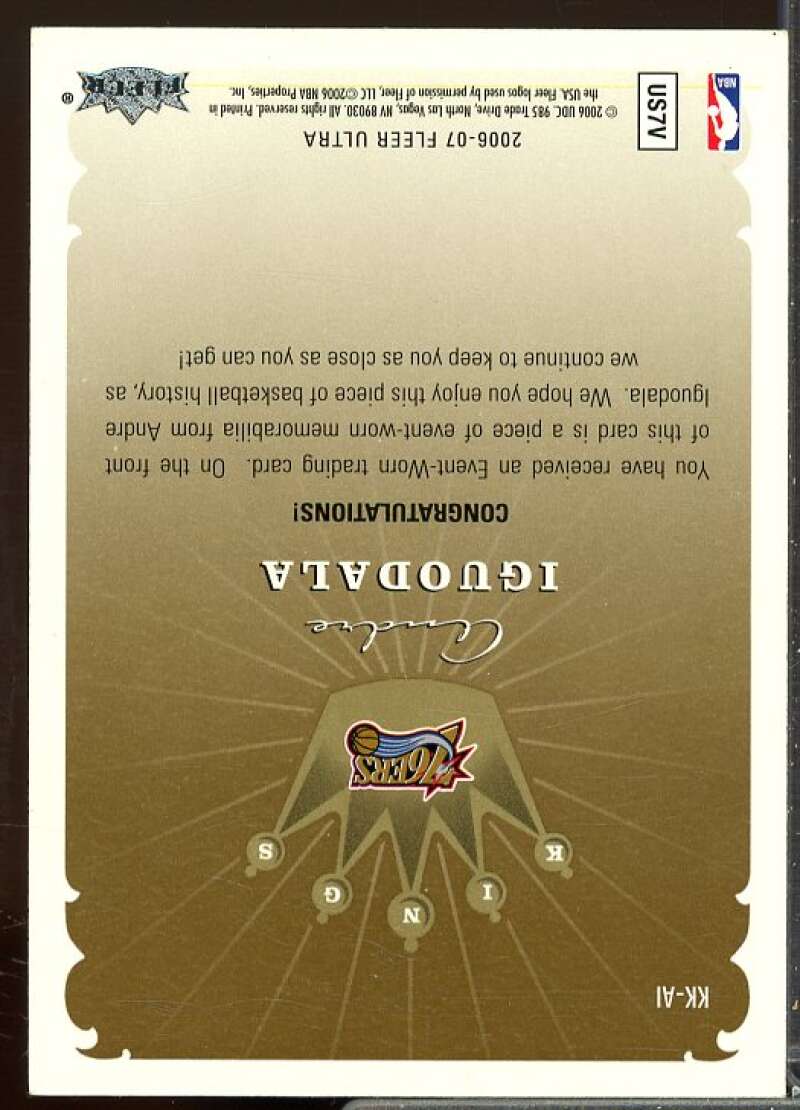 Andre Iguodala Card 2006-07 Ultra Kings of the Court #KKAI  Image 2