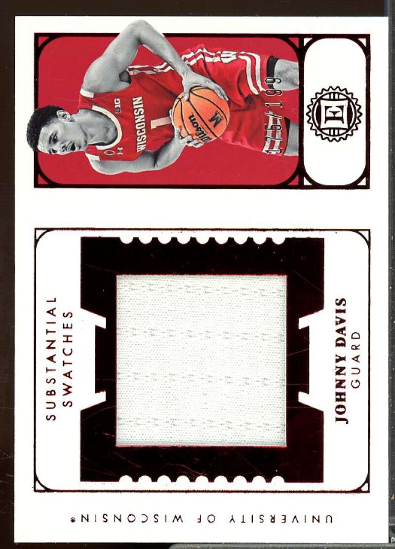 Johnny Davis 2022-23 Panini Chronicles Draft Encased Rookie Swatches Red #18  Image 1