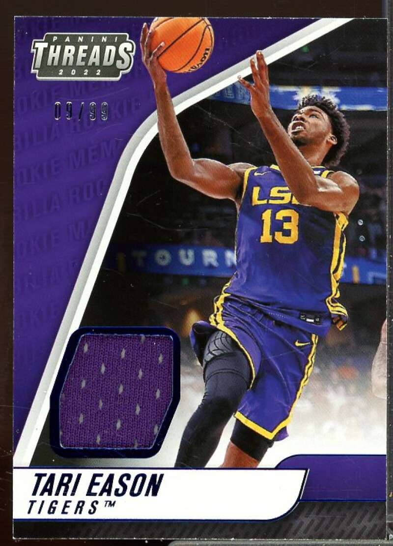Tari Eason 2022-23 Panini Chronicles Draft Threads Rookie Memorabilia Blue #9  Image 1