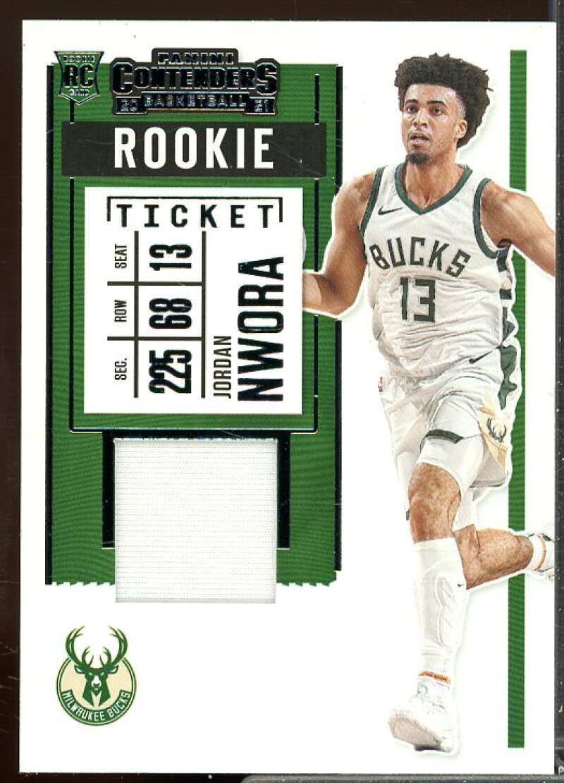 Jordan Nwora Rookie Card 2020-21 Panini Contenders Rookie Ticket Swatches #27  Image 1