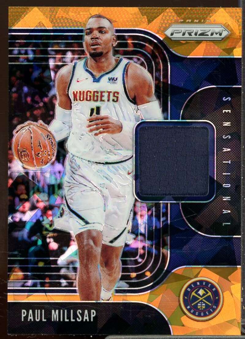 Paul Millsap 2019-20 Panini Prizm Sensational Swatches Prizms Orange Ice #74  Image 1