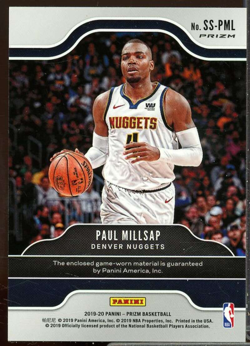 Paul Millsap 2019-20 Panini Prizm Sensational Swatches Prizms Orange Ice #74  Image 2