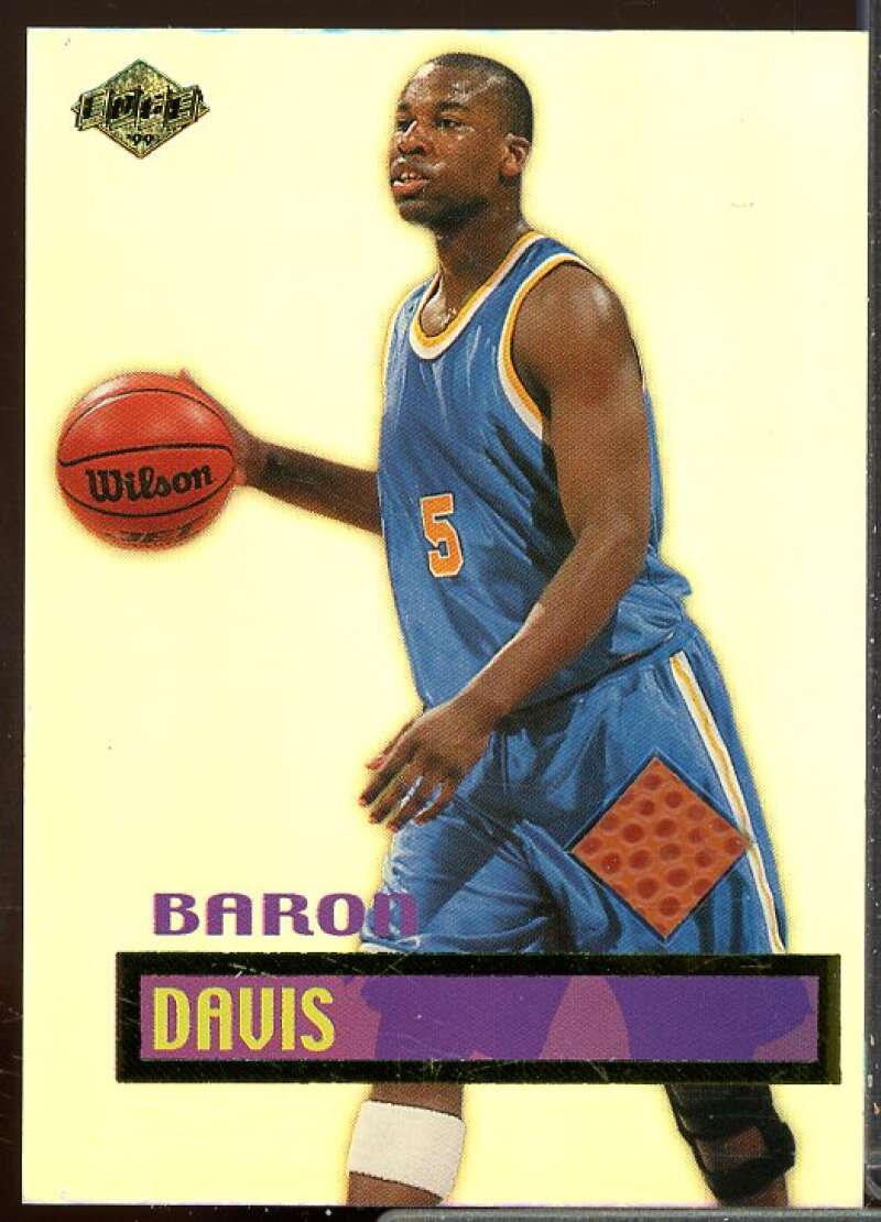 Baron Davis Rookie Card 1999 Collector's Edge Rookie Rage Game Ball #BD  Image 1