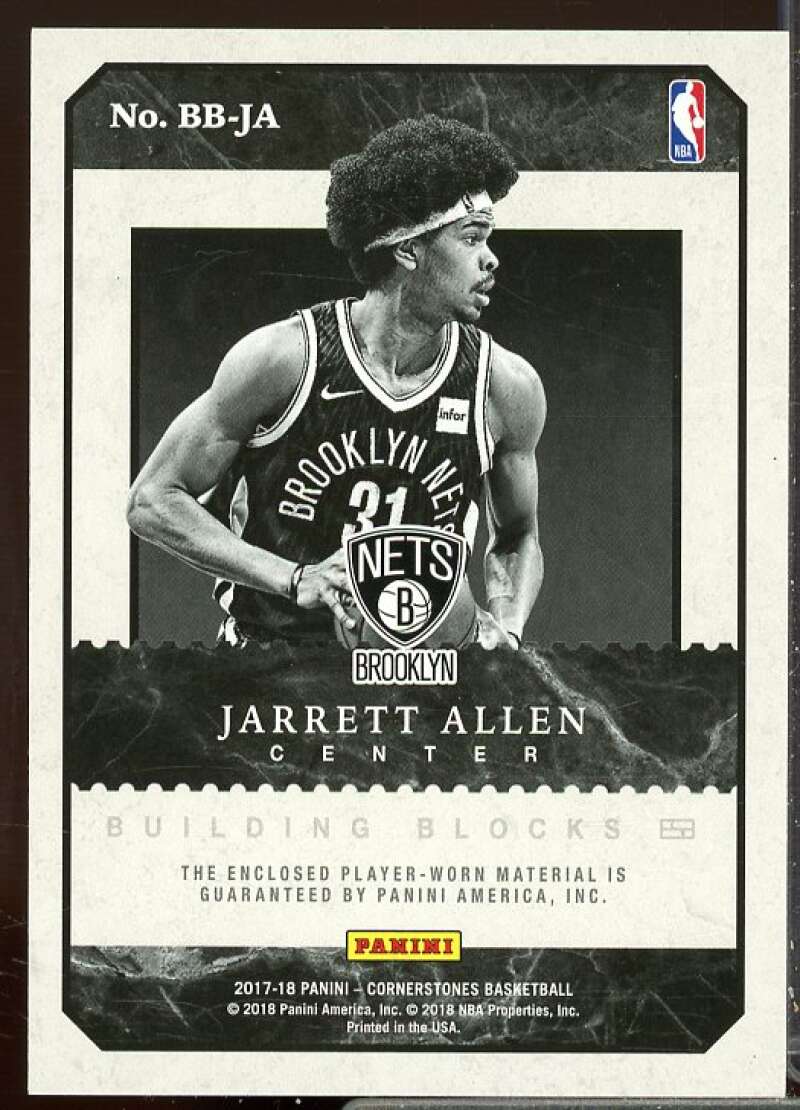 Jarrett Allen 2017-18 Panini Cornerstones Rookie Building Block Memorabilia #37  Image 2