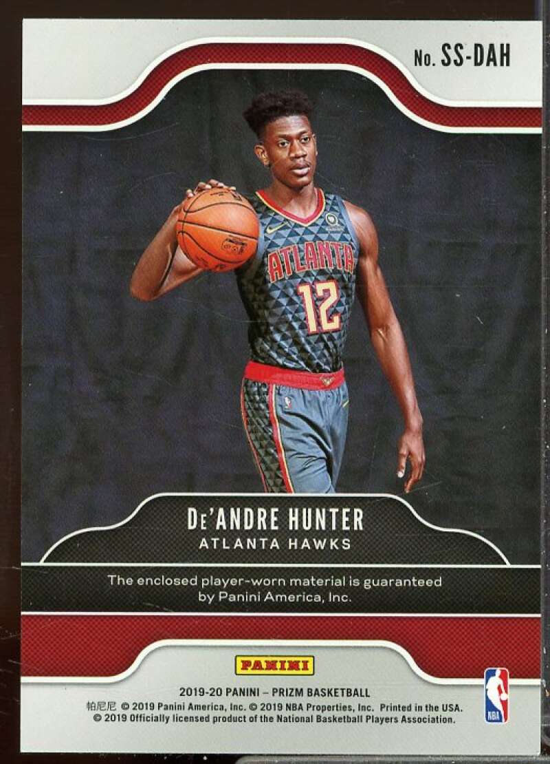 De'Andre Hunter Rookie Card 2019-20 Panini Prizm Rookie Sensational Swatches #4  Image 2