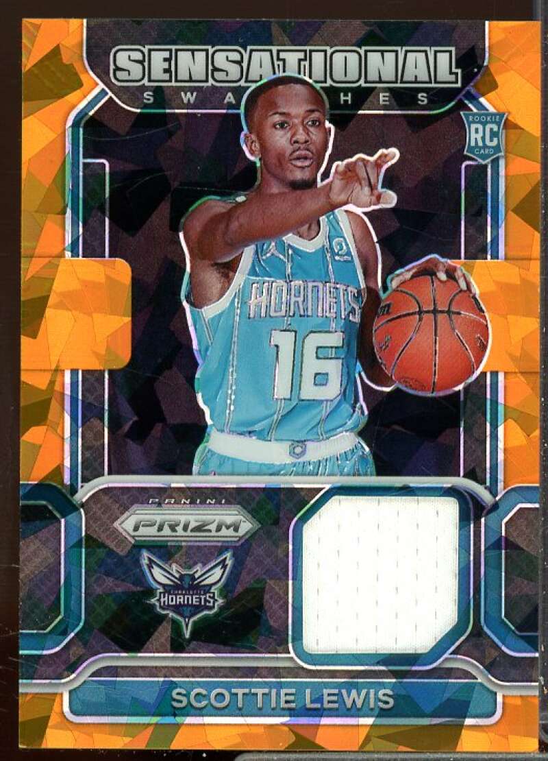 Scottie Lewis 2021-22 Panini Prizm Rookie Sensational Swatches Orange Ice #100  Image 1