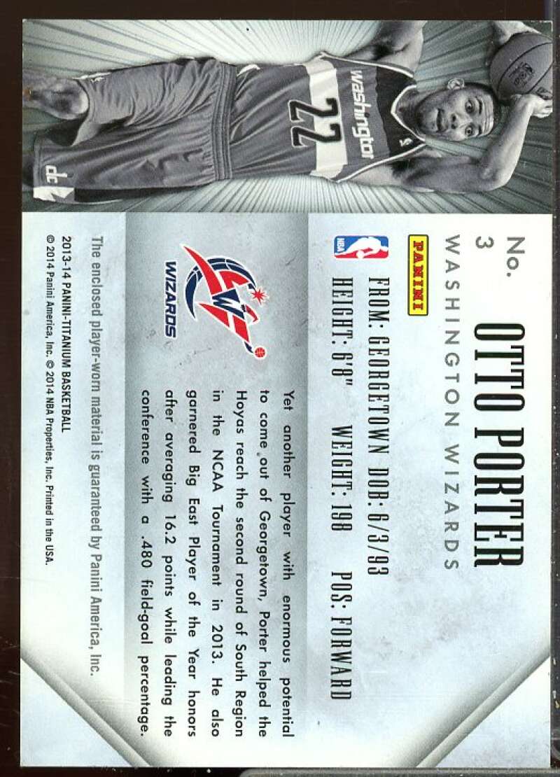 Otto Porter/325 Rookie Card 2013-14 Panini Titanium Rookie Jerseys #3  Image 2