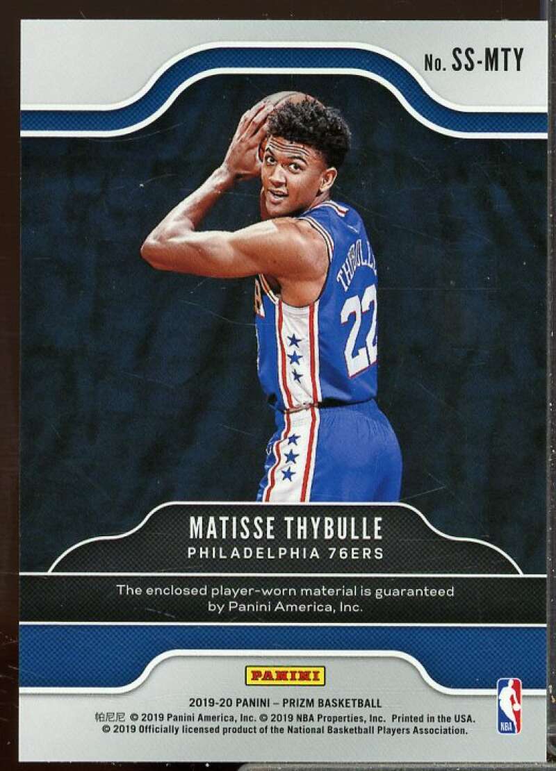Matisse Thybulle Rookie 2019-20 Panini Prizm Rookie Sensational Swatches #40  Image 2