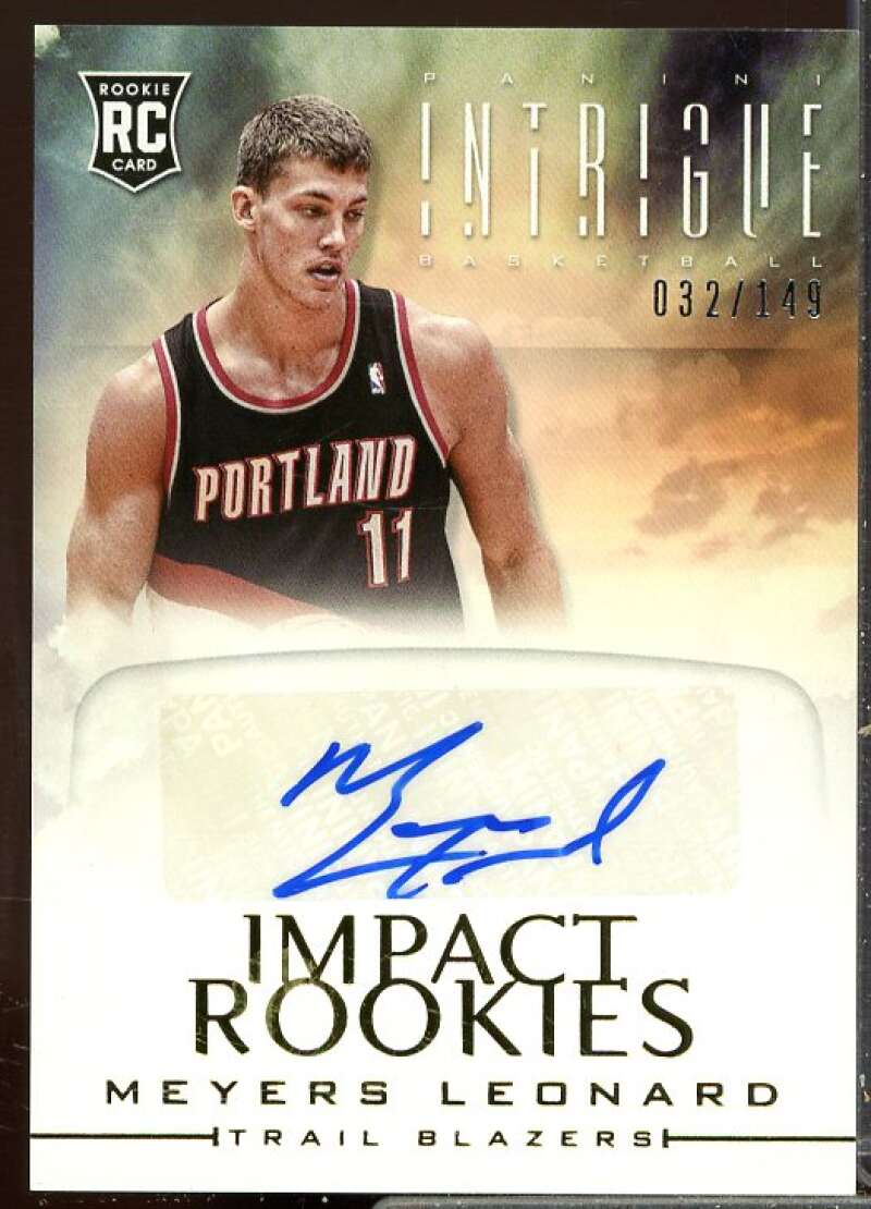 Meyers Leonard/149 Rookie 2012-13 Panini Intrigue Impact Rookie Autographs #42  Image 1