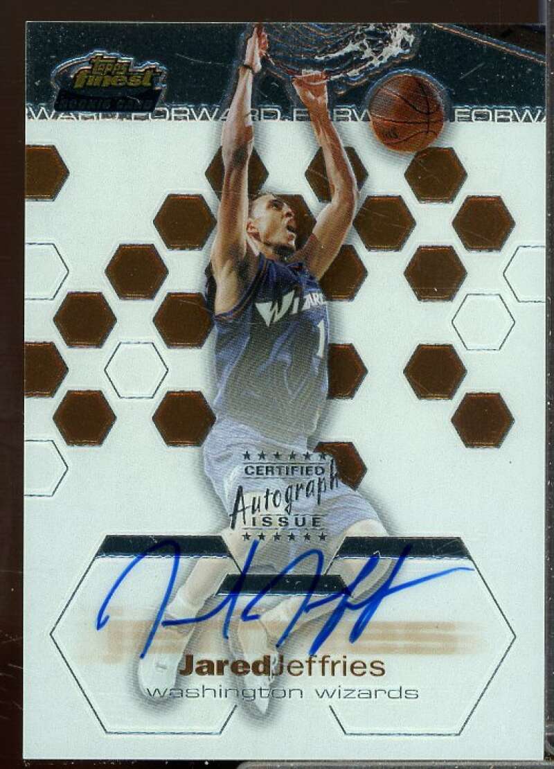 Jared Jeffries AU Rookie Card 2002-03 Finest Rookie #107  Image 1