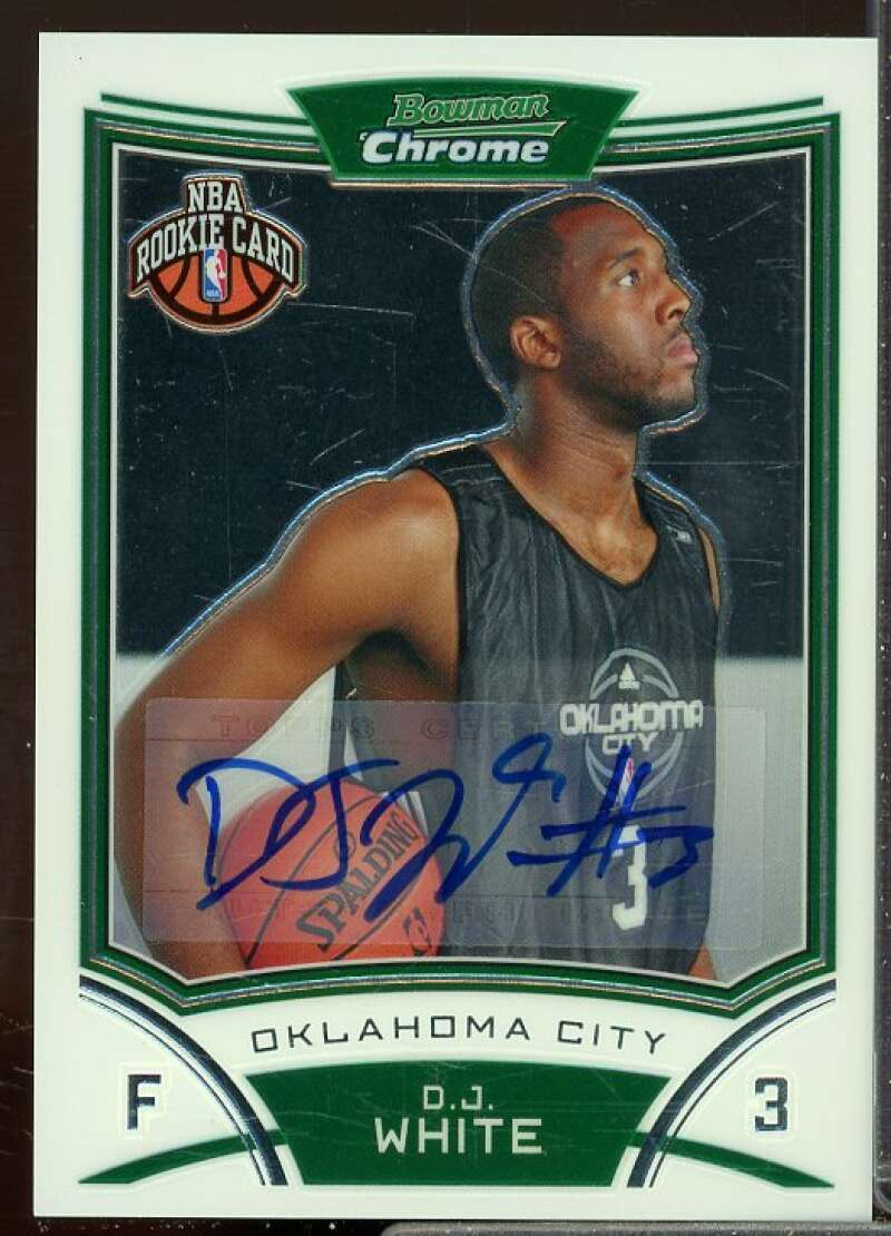 D.J. White AU B Rookie Card 2008-09 Bowman Chrome Rookie #172  Image 1