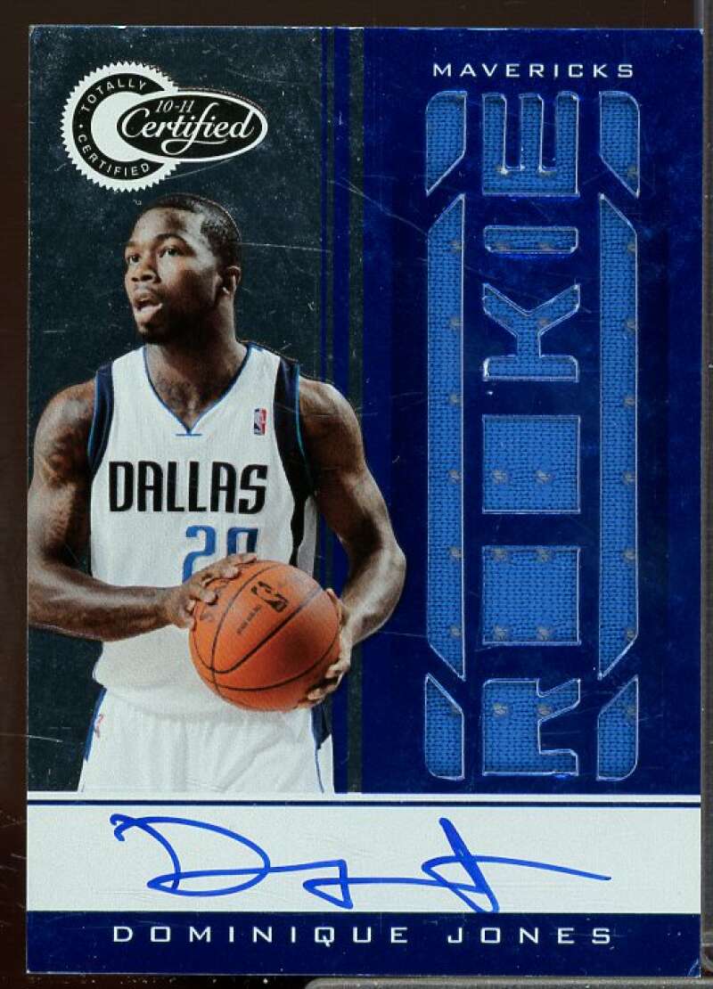Dominique Jones JSY AU/49 2010-11 Totally Certified Blue Rookie Autographs #176  Image 1