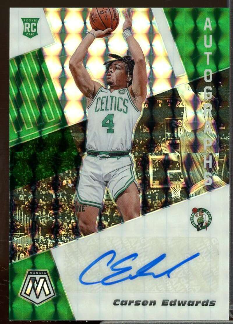 Carsen Edwards Rookie Card 2019-20 Panini Mosaic Rookie Autographs Mosaic #2  Image 1