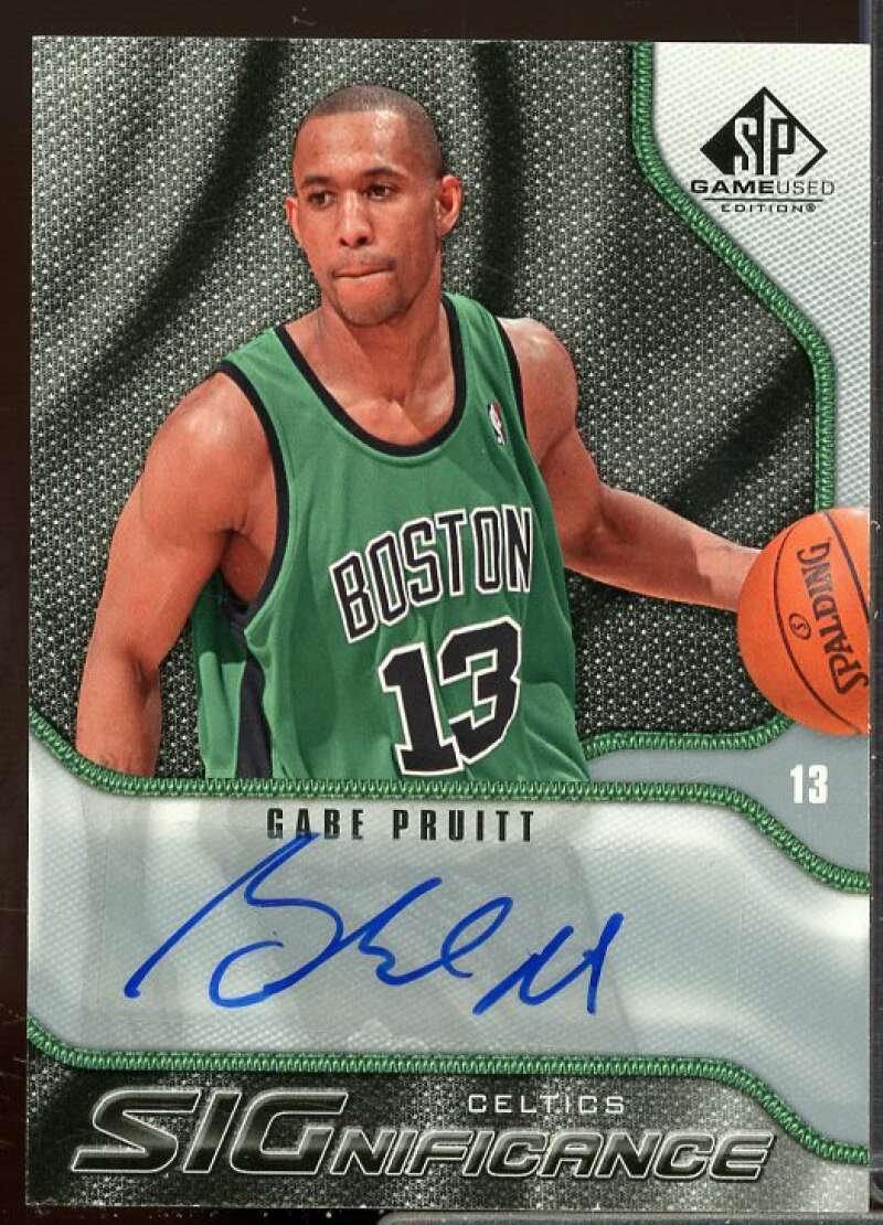 Gabe Pruitt Card 2009-10 SP Game Used SIGnificance #SGP  Image 1