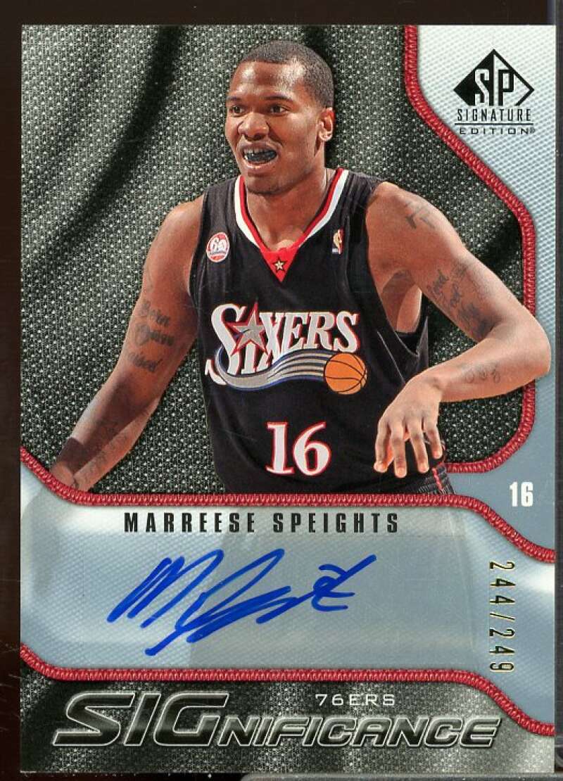 Marreese Speights/249 Card 2009-10 SP Signature Edition SIGnificance #SMS  Image 1