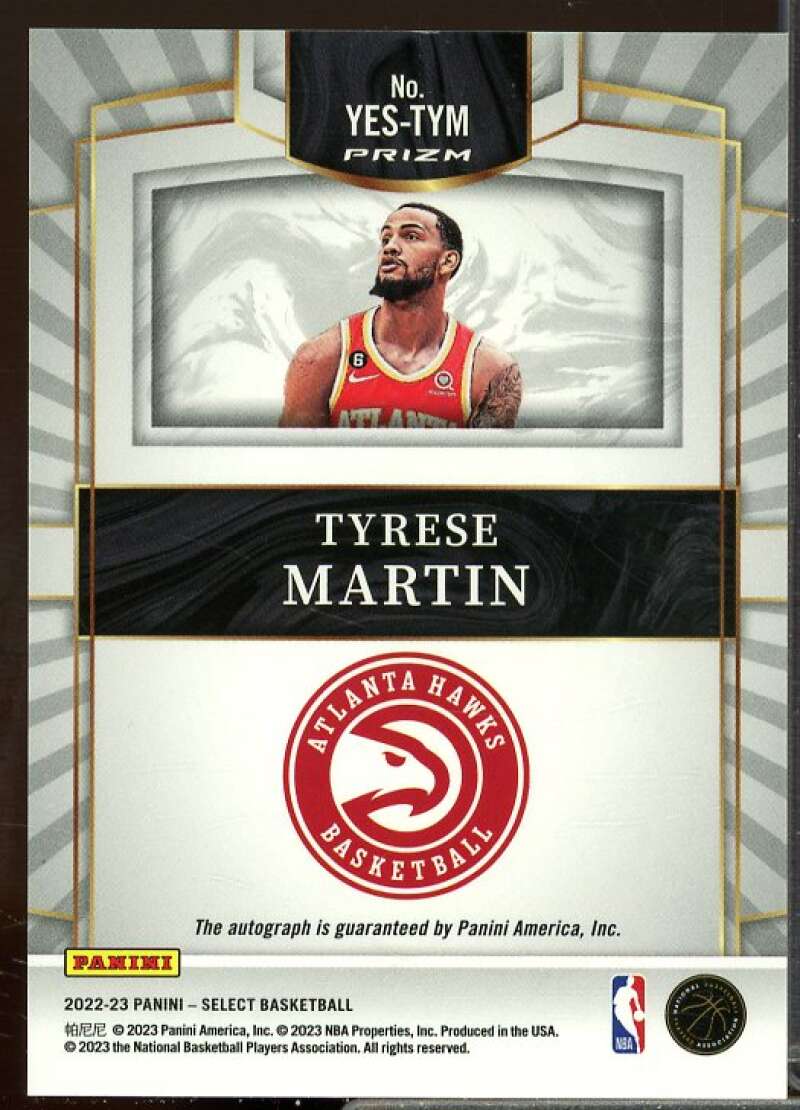 Tyrese Martin Rookie Card 2022-23 Select Youth Explosion Rookie Signatures #31  Image 2