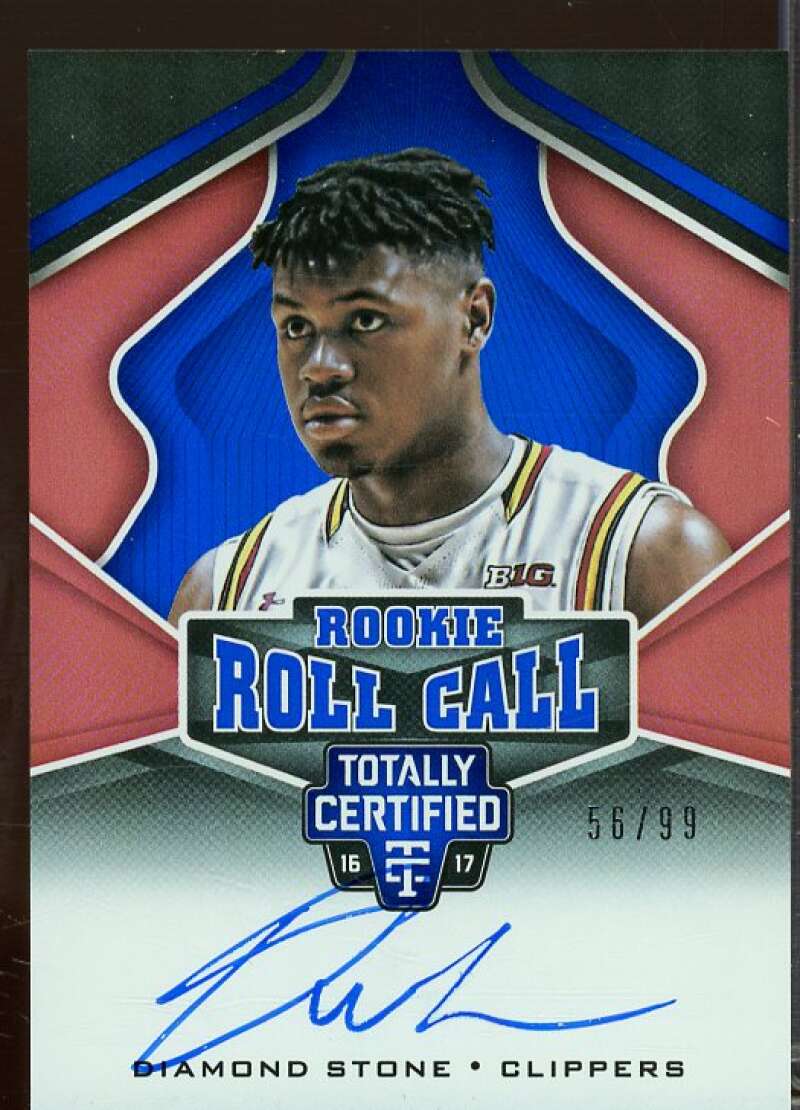 Diamond Stone 2016-17 Totally Certified Rookie Roll Call Autographs Blue #33  Image 1
