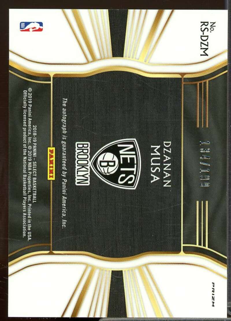 Dzanan Musa Rookie Card 2018-19 Select Rookie Signatures #17  Image 2