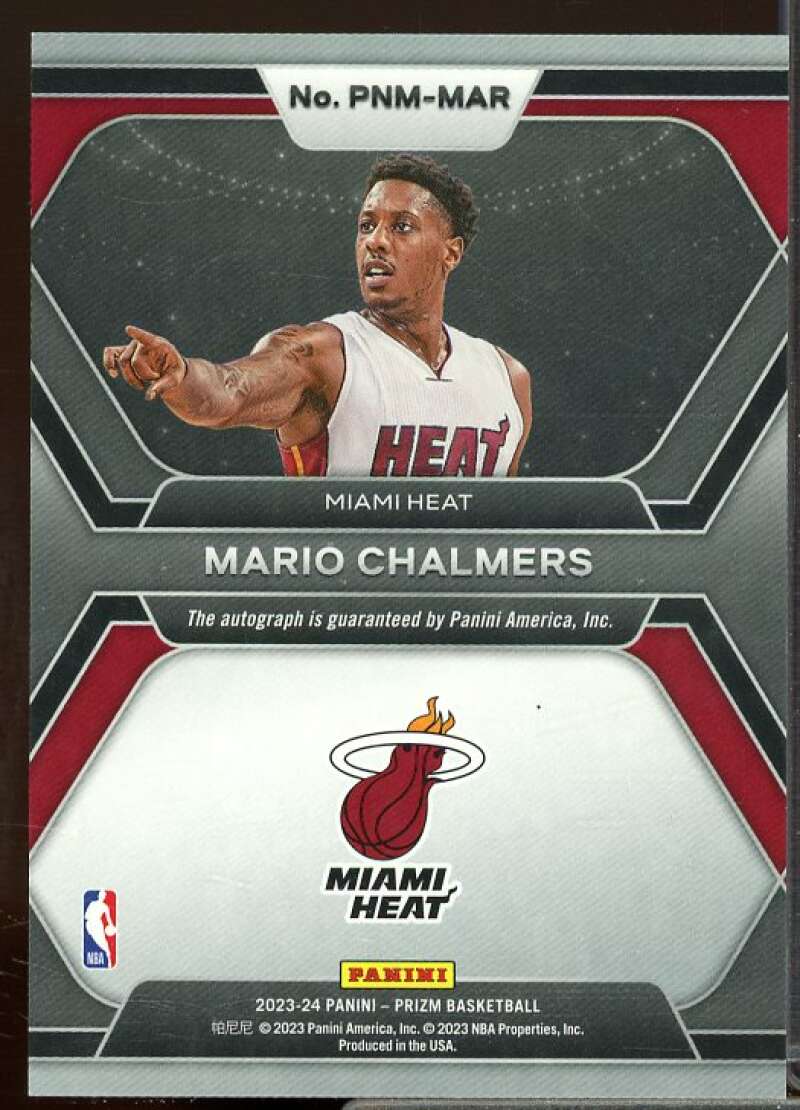 Mario Chalmers Card 2023-24 Panini Prizm Penmanship Auto #15  Image 2