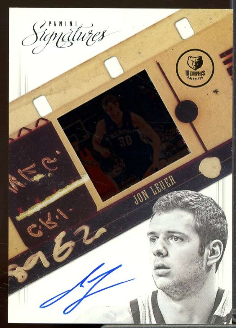 Jon Leuer Rookie Card 2012-13 Panini Signatures Film Rookie Autographs #189  Image 1