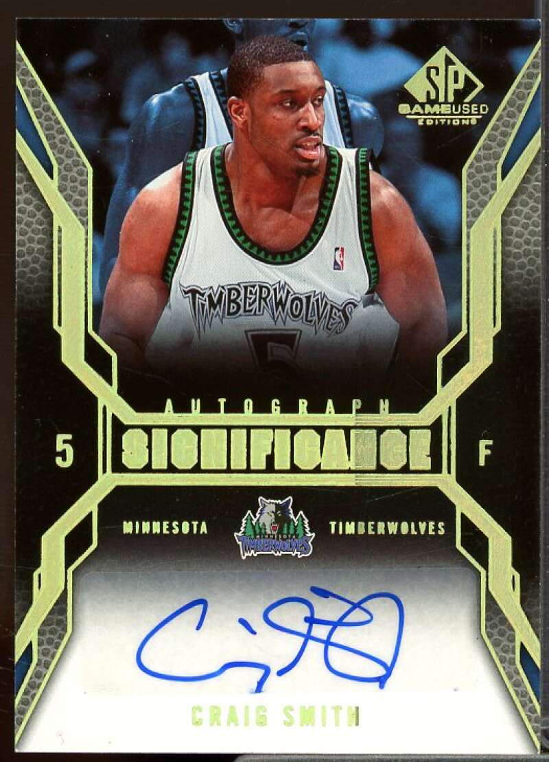 Craig Smith Card 2007-08 SP Game Used SIGnificance #SICS  Image 1