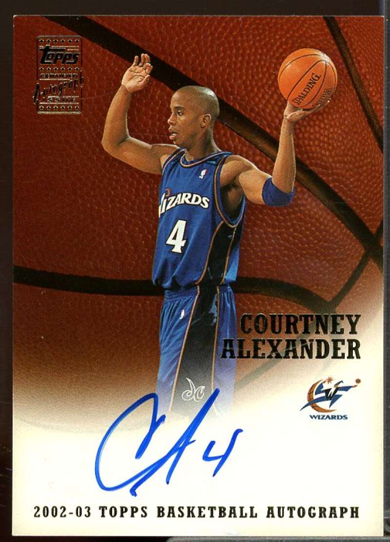 Courtney Alexander Card 2002-03 Topps Autographs #TACA  Image 1