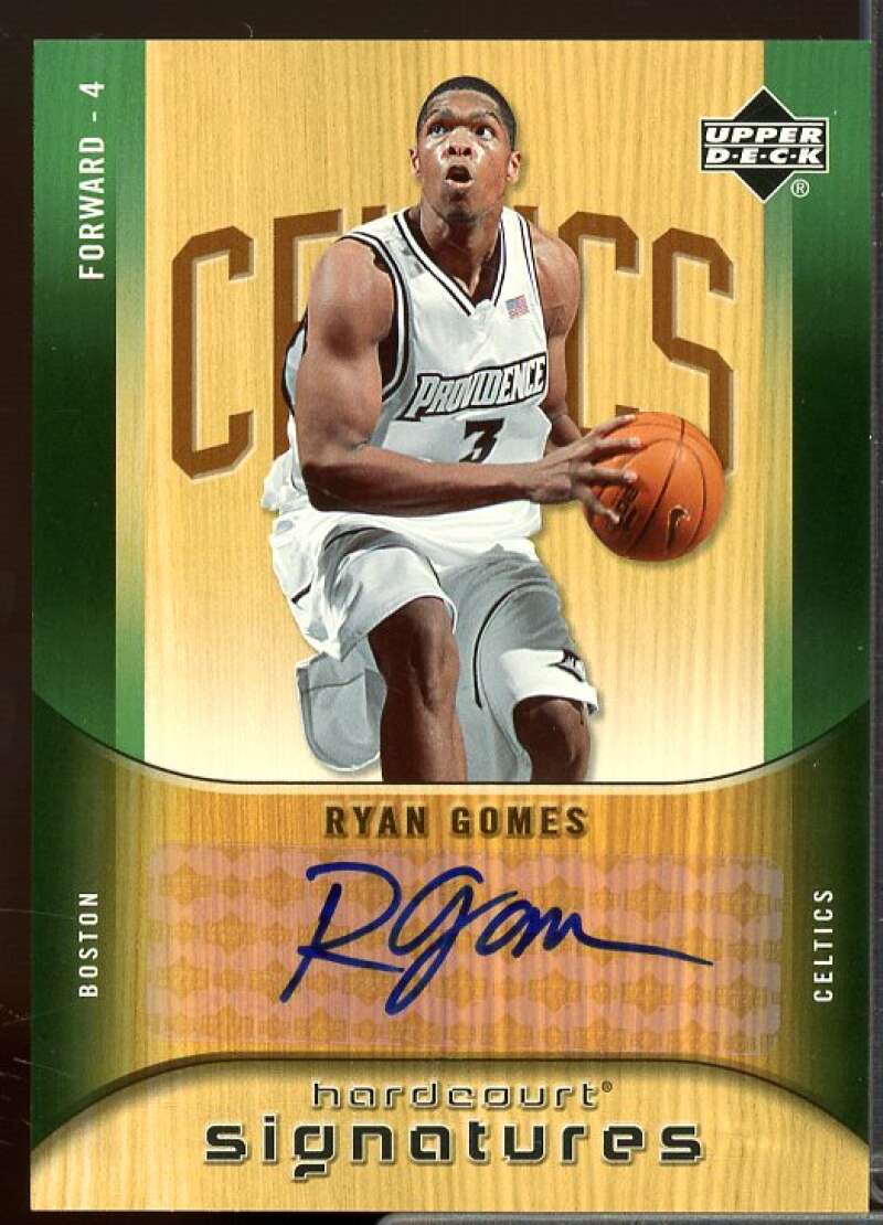 Ryan Gomes Rookie Card 2005-06 Upper Deck Hardcourt Signatures #RG  Image 1