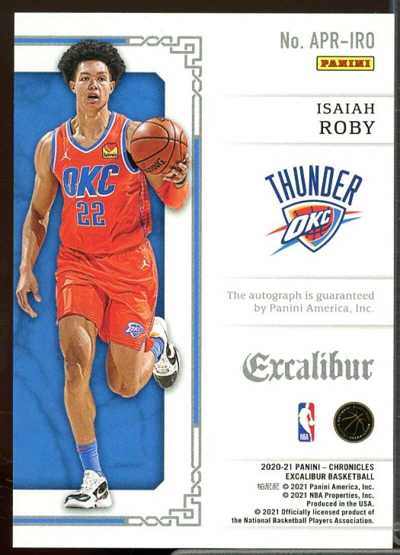 Isaiah Roby 2020-21 Panini Chronicles Excalibur Apprentice Signatures Red #35  Image 2