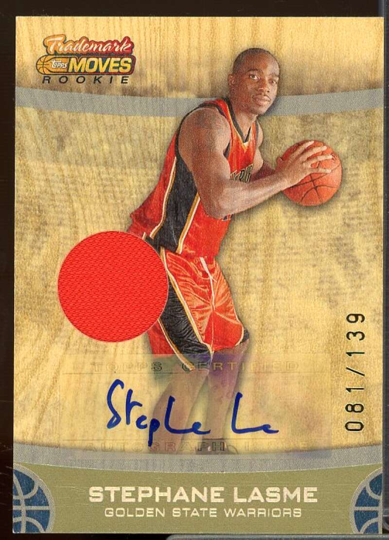 Stephane Lasme/139 Rookie 2007-08 Topps Trademark Moves Rookie Relic Ink #93  Image 1