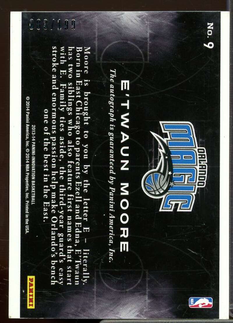E'Twaun Moore/199 Card 2013-14 Innovation Main Exhibit Signatures #9  Image 2
