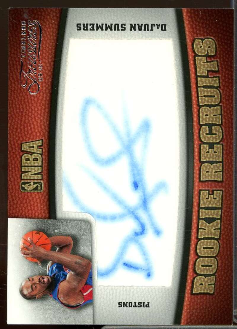 DaJuan Summers AU Rookie Card 2009-10 Timeless Treasures Rookie #130  Image 1
