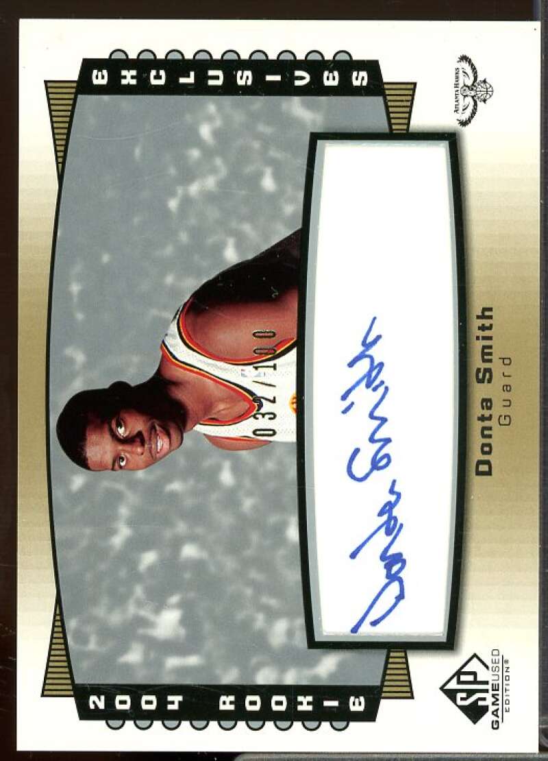 Donta Smith Rookie Card 2004-05 SP Game Used Rookie Exclusive Autographs #RE15  Image 1
