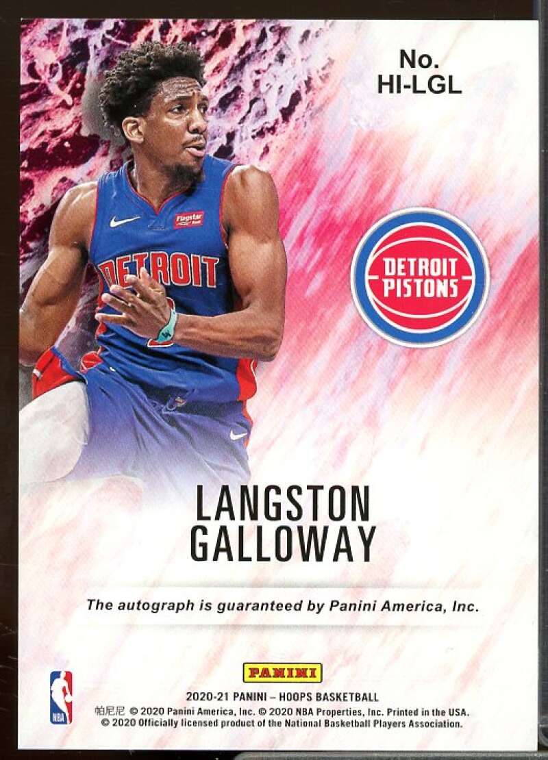 Langston Galloway Card 2020-21 Hoops Hoops Ink #6  Image 2