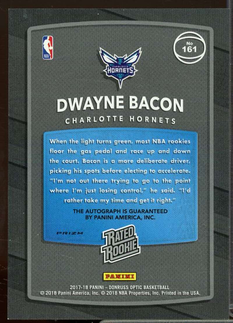 Dwayne Bacon Rookie Card 2017-18 Donruss Optic Fast Break Rookie Signatures #94  Image 2
