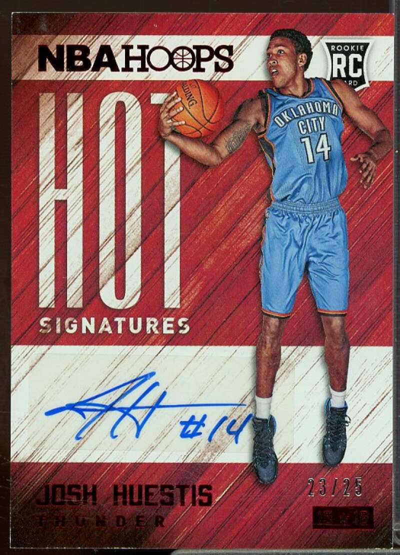Josh Huestis Rookie Card 2015-16 Hoops Hot Rookie Signatures Red #54  Image 1