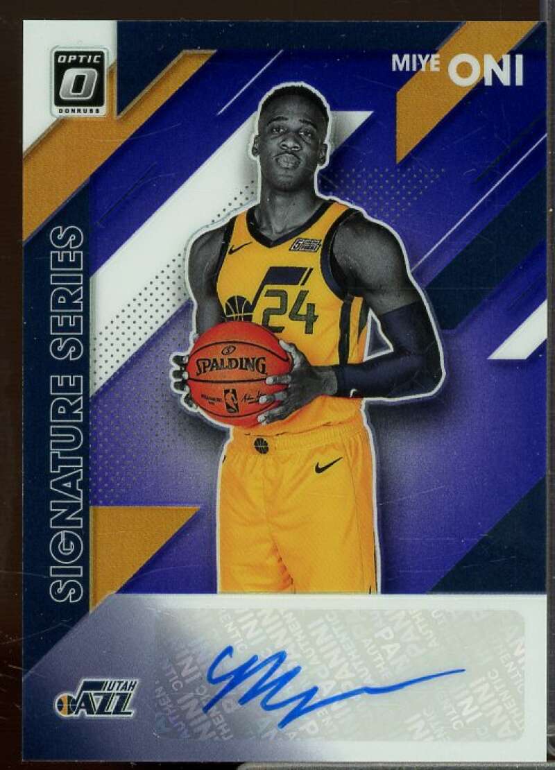 Miye Oni Rookie Card 2019-20 Donruss Optic Signature Series Purple #59  Image 1