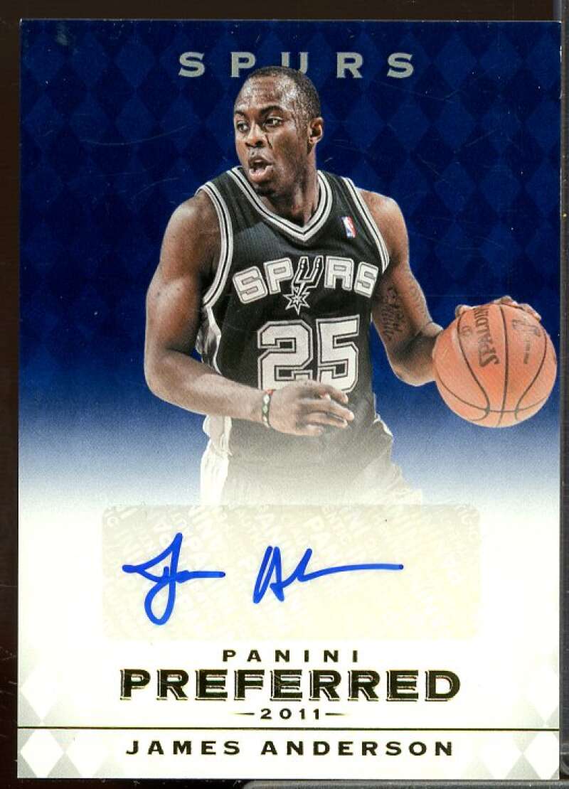 James Anderson PS/49 Auto Card 2011-12 Panini Preferred Blue #293  Image 1