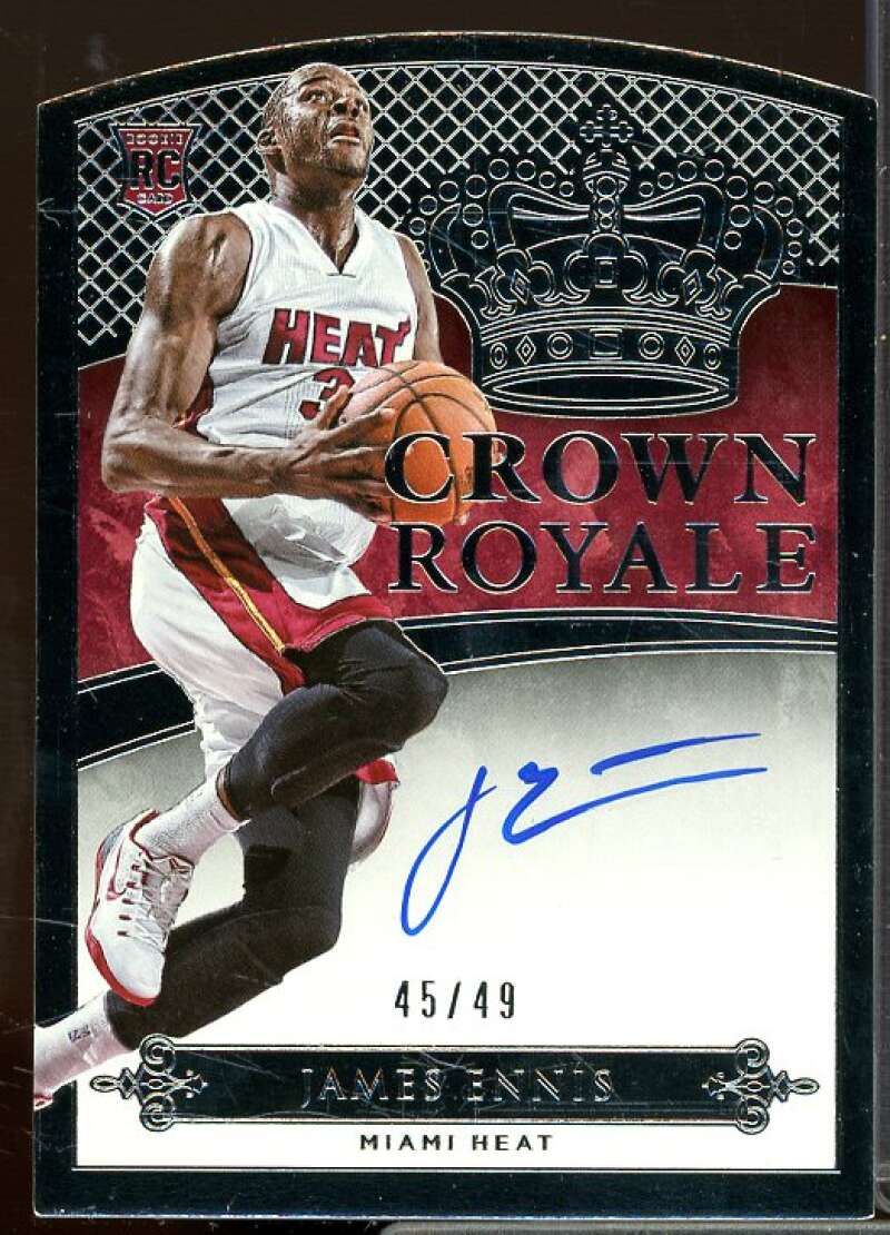 James Ennis CR AU/49 Rookie Card 2014-15 Panini Preferred Rookie #232  Image 1