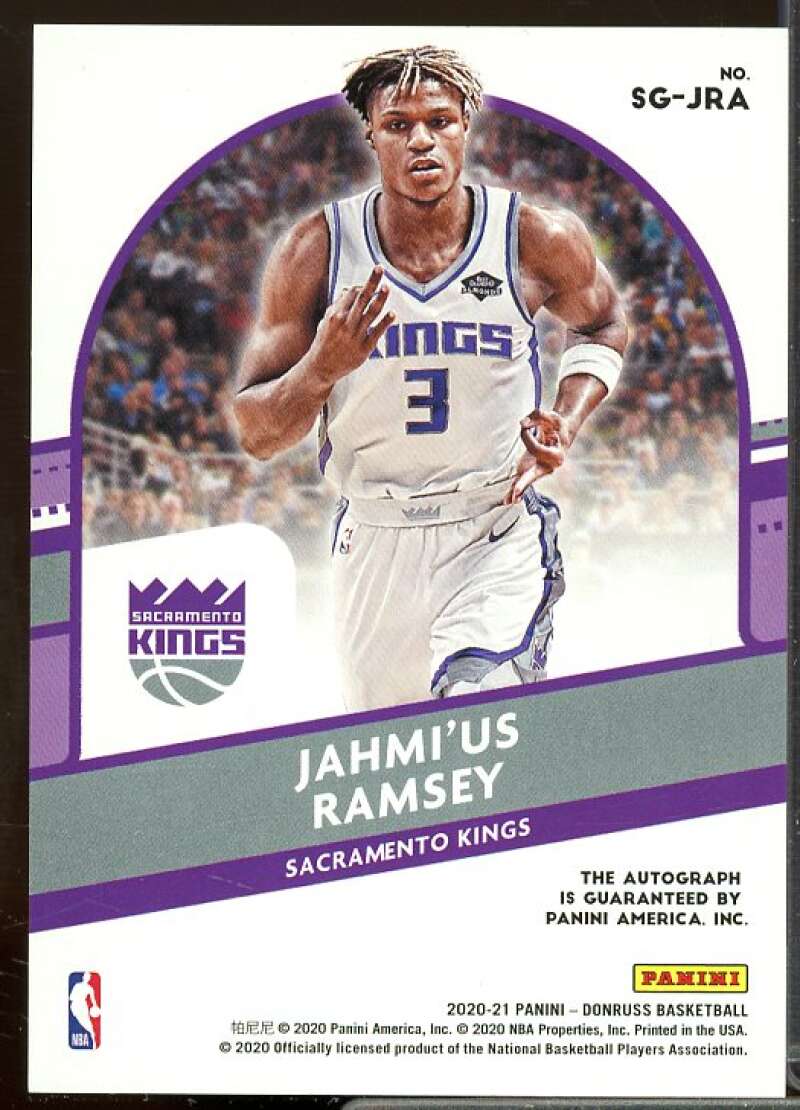 Jahmi'us Ramsey Rookie Card 2020-21 Donruss Signature Series Rookie #94  Image 2