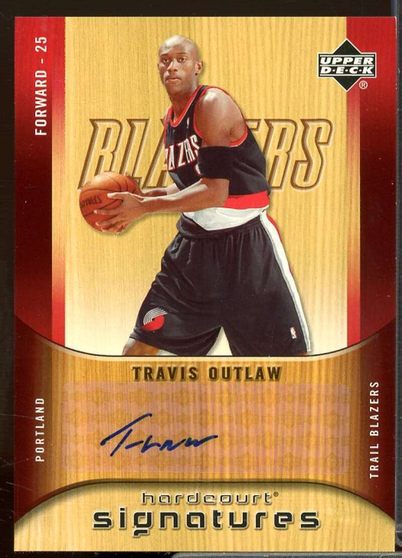 Travis Outlaw Card 2005-06 Upper Deck Hardcourt Signatures #TO  Image 1