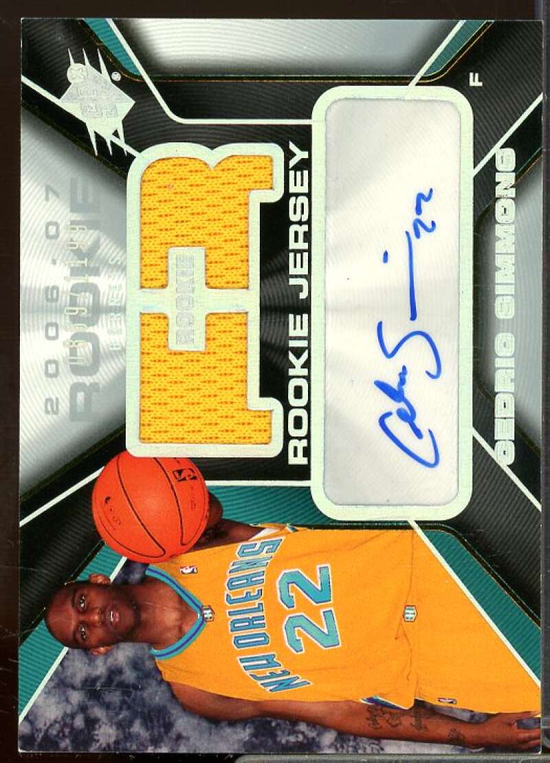 Cedric Simmons JSY AU Rookie Card 2006-07 SPx Rookie #133  Image 1