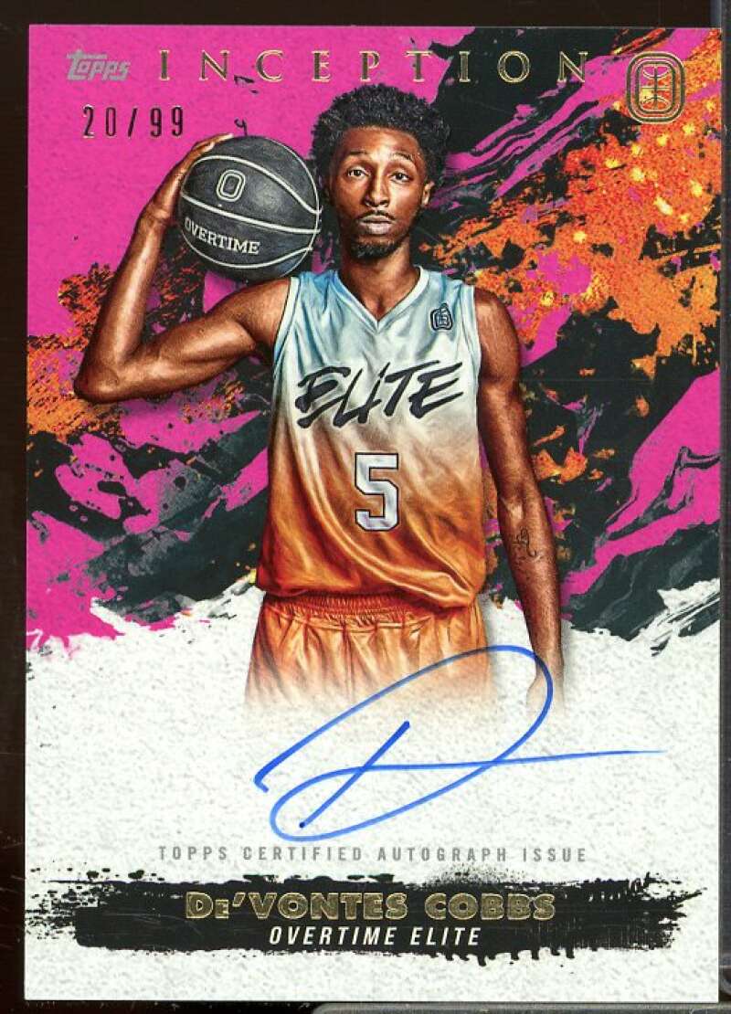 De'Vontes Cobbs 2021-22 Topps Inception Overtime Elite Autographs Magenta #IADC  Image 1