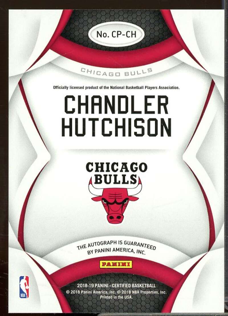 Chandler Hutchison 2018-19 Certified Certified Potential Rookie Autographs #22  Image 2