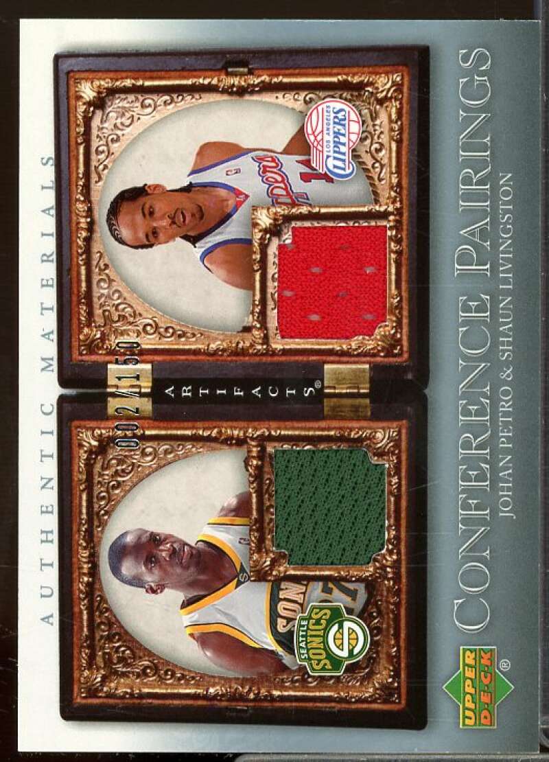 Johan Petro/Shawn Livingston Card 2007-08 Artifacts Conference Pairings #CPPL  Image 1