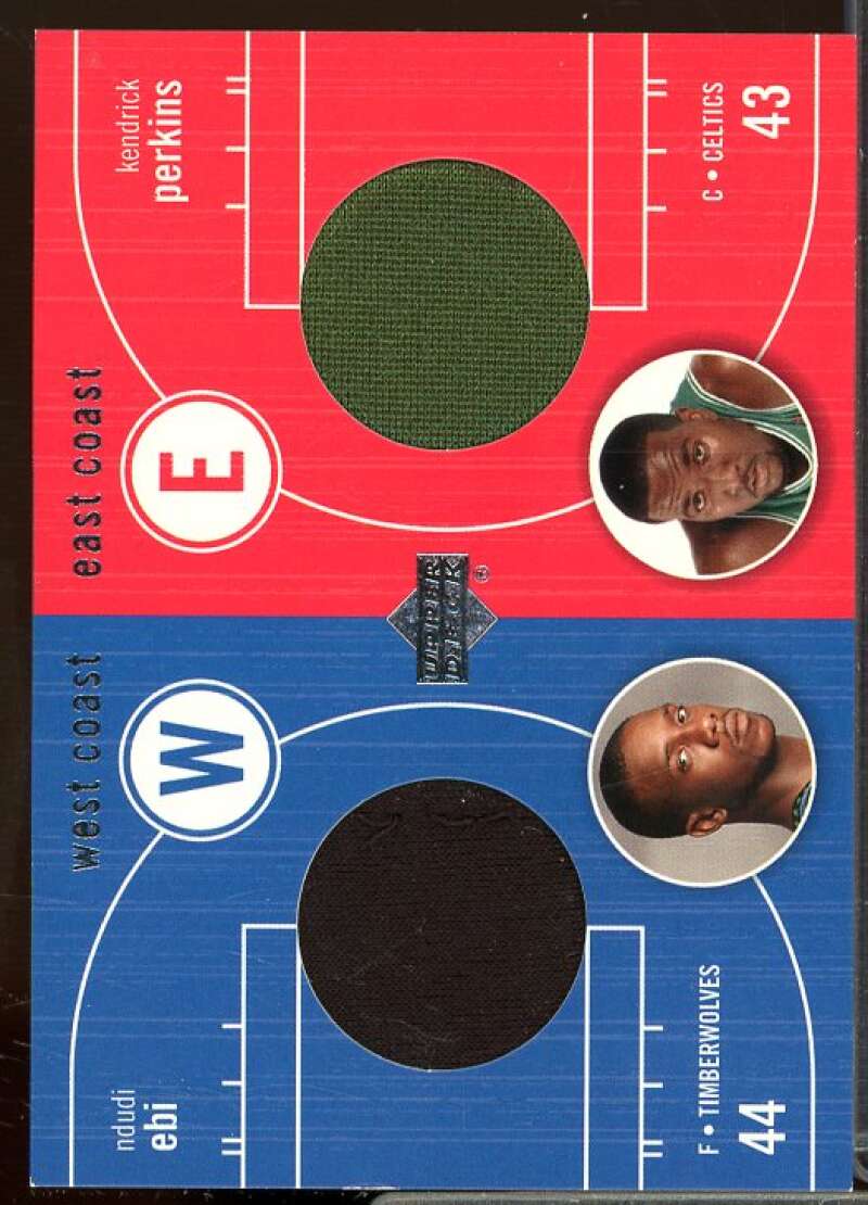 Kendrick Perkins/Ndudi Ebi 2003-04 Upper Deck East West Coast Jerseys #KPNE  Image 1