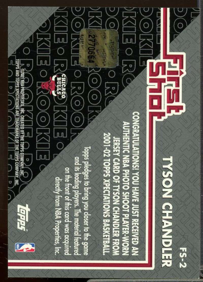 Tyson Chandler Rookie Card 2001-02 Topps Xpectations First Shot Rookie #FS2  Image 2