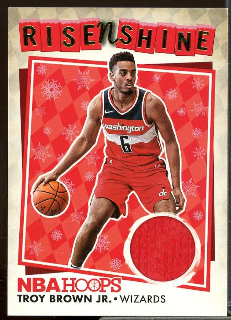 Troy Brown Jr. Rookie 2018-19 Hoops Rise N Shine Rookie Memorabilia Winter #15  Image 1